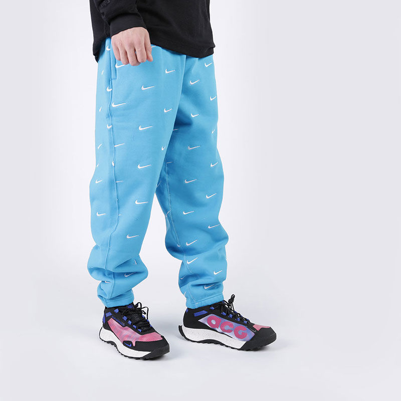 мужские голубые брюки Nike Swoosh Logo Trousers CJ8905-487 - цена, описание, фото 1